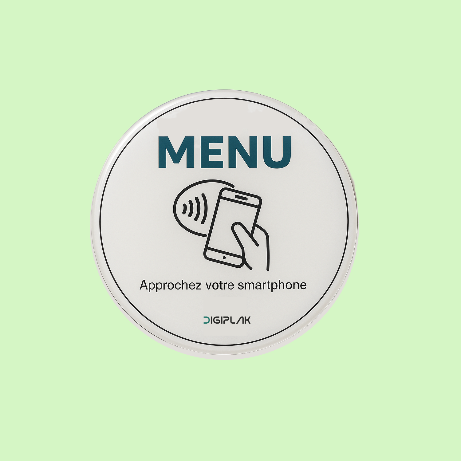 La plaque blanche : 75 mm de diamètre