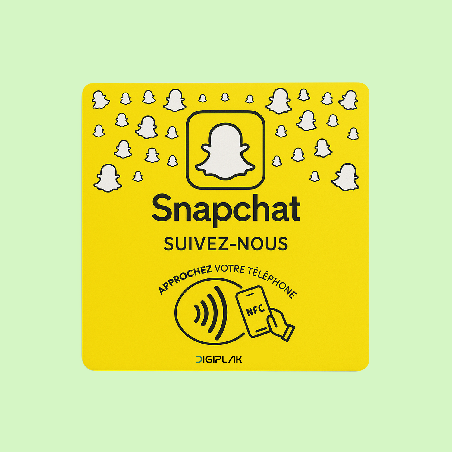 Plaque Snapchat